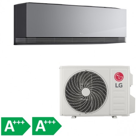 Lg AA12SP ArtCool Mirror, Climatiseur + Purificateur Air UVnano,Inverter Reversible 4 kW, jusqu'à 60 m², WiFi intégré et AI