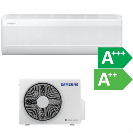 Samsung AR70F09C1AW Wind-Free, Climatisation avec Purificateur d'air, R32 Inverter Reversible 3 kW, jusqu'à 40 m², WiFi intégré