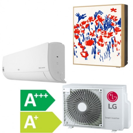 Lg Climatisation Bisplit R32 Inverter Reversible 2.5+3.5 kW ArtCool Gallery, jusqu'à 30+50 m², WiFi incluse