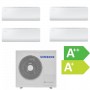 Samsung Climatisation Quadri avec 4 Split, R32 Inverter 9 kW Reversible, jusqu'à 140 m², WiFi intégré (Purificateur en option)