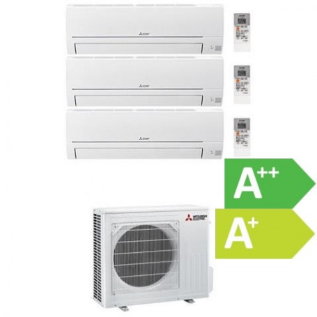 Mitsubishi Climatisation Trisplit R32 Inverter 6 kW Reversible, jusqu'à 110 m² (WiFi en option)